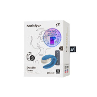 Double Love Connect App Blue Çiftler İçin Vibratör