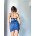 Mavi Mini Fantazi Elbise